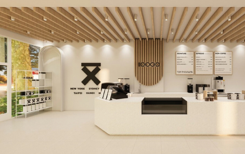 텐 사우전드 몬터레이파크 매장 내부 모습                          [BK프랜차이즈 제공]