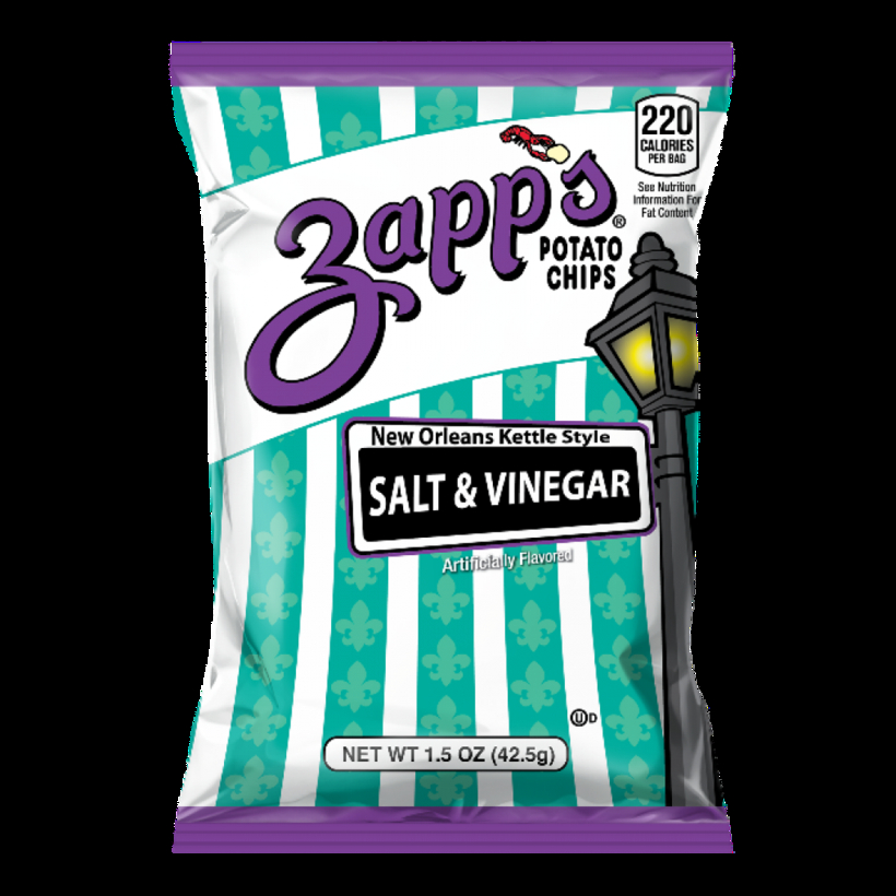 리콜 대상에 포함된 Zapp’s 브랜드 감자칩 제품 모습. ‘솔트 앤 비니거(Salt & Vinegar)’ 맛으로, 살모넬라 오염 우려로 자발적 회수 조치가 내려졌다. [출처 FDA]