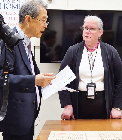 김동진 헐버트박사기념사업회 회장이 미국 의회도서관을 방문하고 있다. [사진 헐버트박사기념사업회]