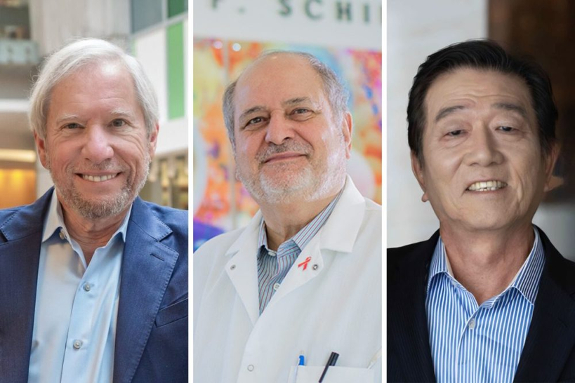 왼쪽부터 에모리대학교의 데니스 리오타 화학과 교수, 레이먼드 쉬나지 소아과 교수, 최우백 박사. [에모리대 제공]