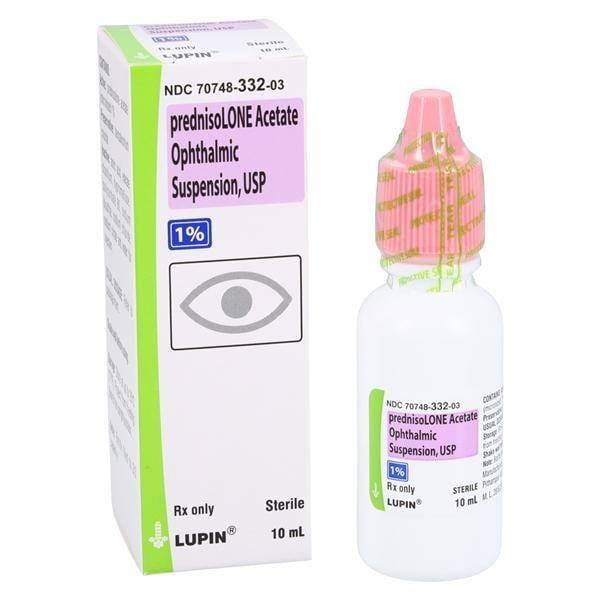 식품의약국(FDA)이 이물질 혼입 가능성으로 전국 리콜을 발표한 루핀(Lupin)의 처방 안약 '프레드니솔론 아세테이트 안과용 현탁액(Prednisolone Acetate Ophthalmic Suspension) 1%' 제품. 제조사는 250만 병 이상을 자발적으로 회수하기로 했다. [FDA]