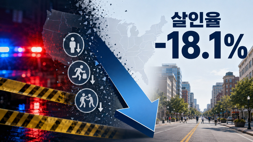 지난해 전국의 살인율이 전년 대비 18.1% 급감하며 20년 만에 최저 수준을 기록했다. 강도와 강간, 가중폭행 등 주요 강력범죄도 일제히 감소했다. [AI 생성 이미지]
