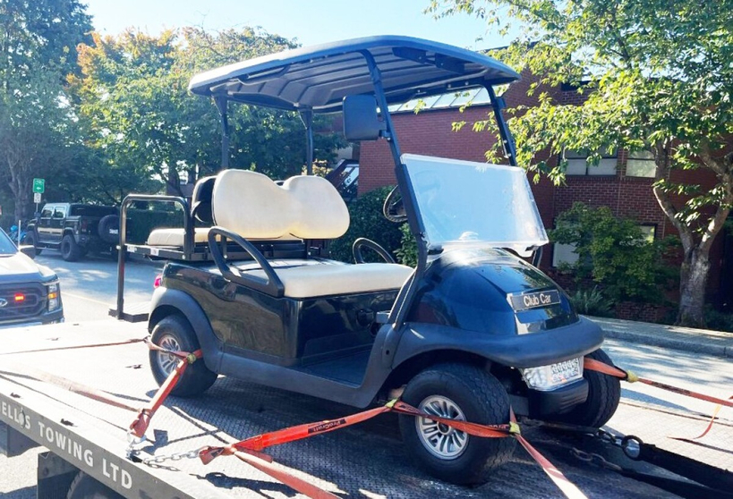 golf cart school drop-off
