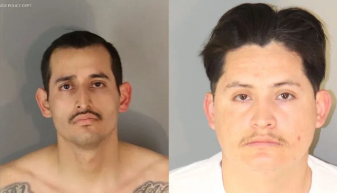 리버사이드 경찰이 경찰 사칭 의혹 수사 과정에서 체포한 브라이언 로드리게스 비야레알과 알레한드로 파디야 비야레알. 경찰은 두 형제가 체포 당시 모두 보호관찰 중이었다고 밝혔다. [Riverside Police Department/KTLA 캡쳐]