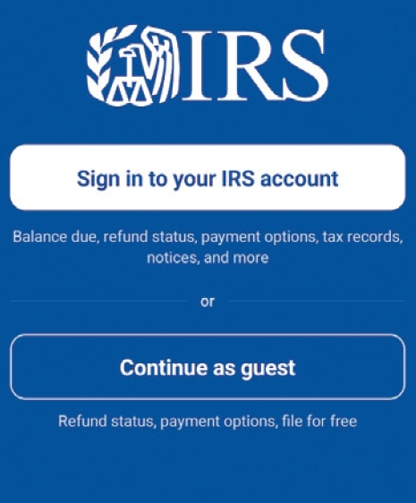 IRS 앱.