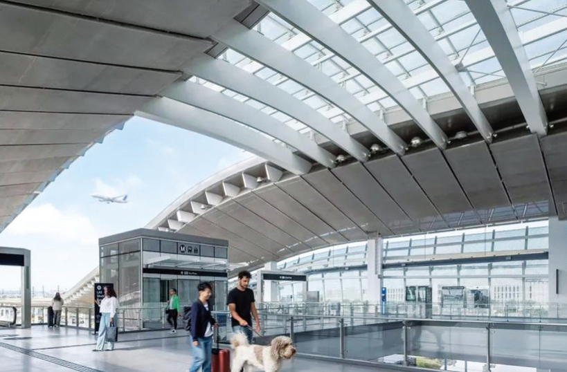 LA국제공항(LAX)을 잇는 LAX/메트로 환승센터가 베르사유상이 선정한 ‘2026 세계에서 가장 아름다운 역’ 7곳에 미국에서 유일하게 이름을 올렸다. 국내에서는 유일하게 선정됐다. 메트로 C·K라인과 버스를 잇는 환승시설로, 개방형 디자인과 승객 편의·친환경 설계에서 높은 평가를 받았다. [메트로 제공]