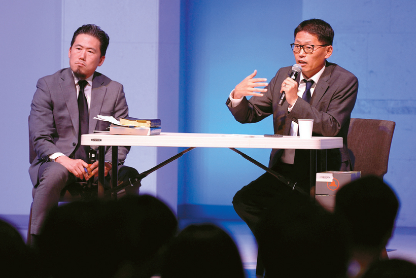청소년 문제를 설명하는 줄리어스 남(오른쪽) 교수. [한미경찰위 제공]