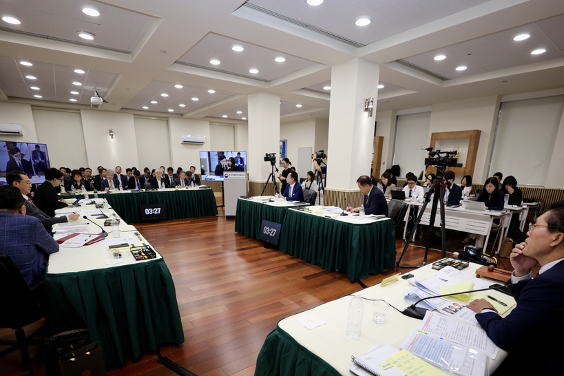 12일 워싱턴DC 주미한국대사관에서 국회 외교통일위원회 국정감사가 열렸다. [주미한국대사관 제공]