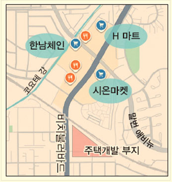 주택 단지 인근 지도. [부에나파크 시 웹사이트 동영상 캡처] 