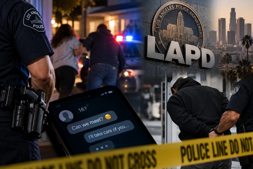 LA경찰국(LAPD) 소속 경관들이 미성년자 대상 성범죄와 연인 납치 혐의로 잇따라 체포되면서 경찰 내부 기강 문제가 도마 위에 올랐다. [AI 이미지 생성]
