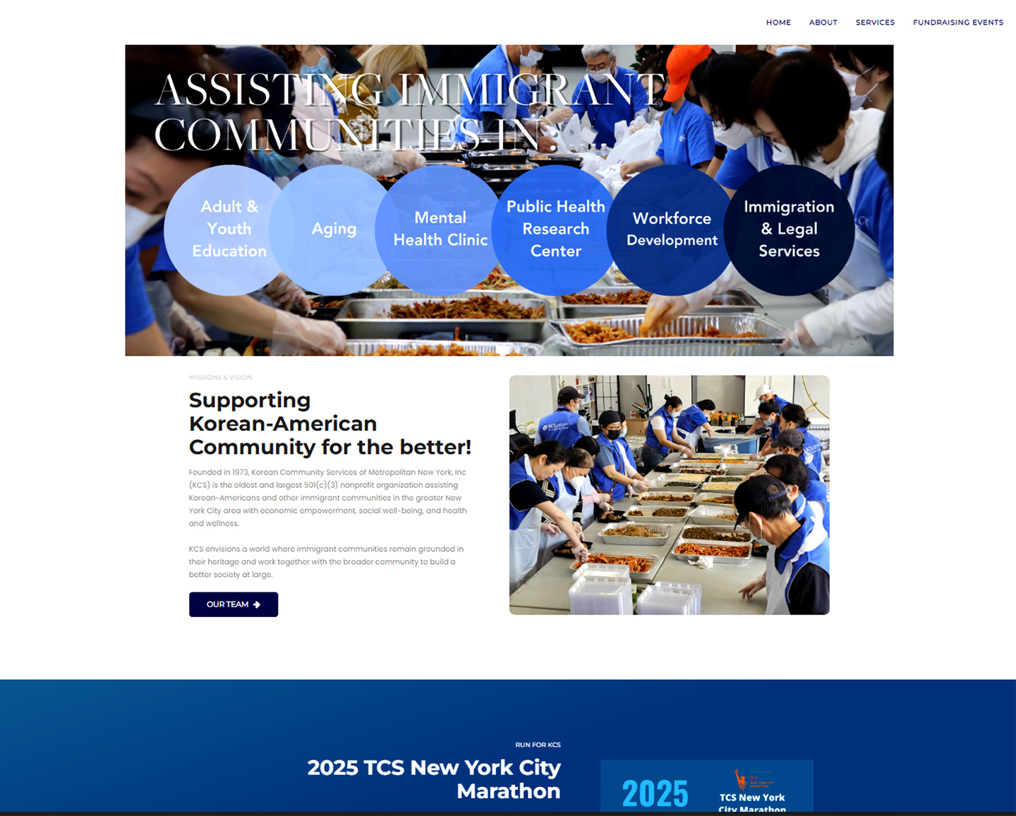 KCS 한인봉사센터 웹사이트(https://kcsny.org/). [사진 KCS]