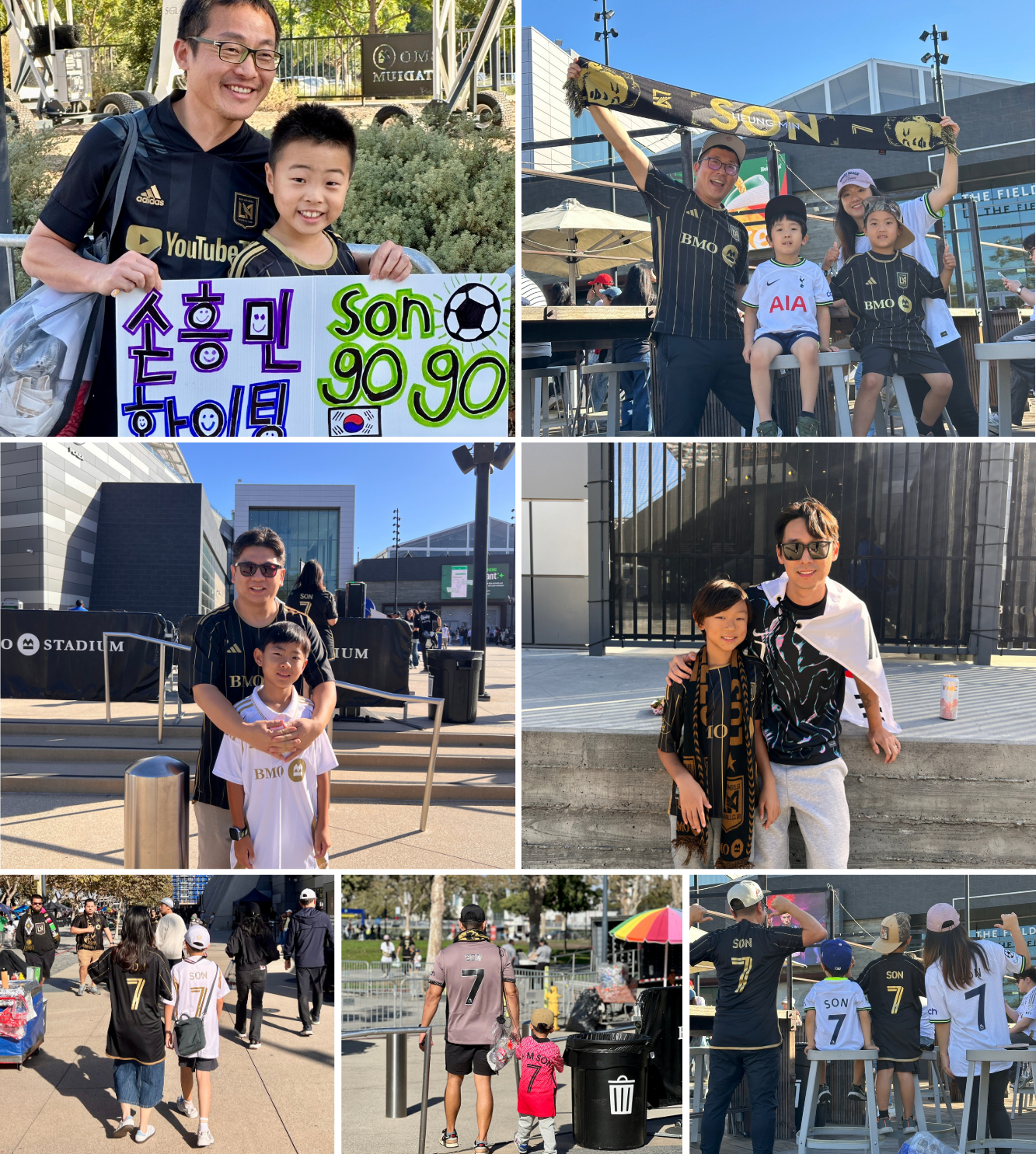 오후 4시 50분 현재, BMO 스타디움 앞에는 손흥민의 정규시즌 마지막 홈경기를 보기 위한 한인 팬들이 벌써부터 몰려들고 있다. 특히 가족 단위로 경기장을 찾은 한인 팬들의 모습이 눈에 띈다.