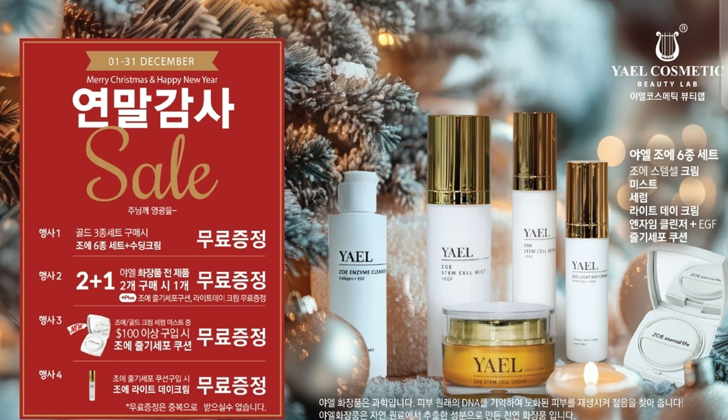 야엘 크리스마스 연말 빅 프로모션 홍보 포스터. [사진 야엘] 