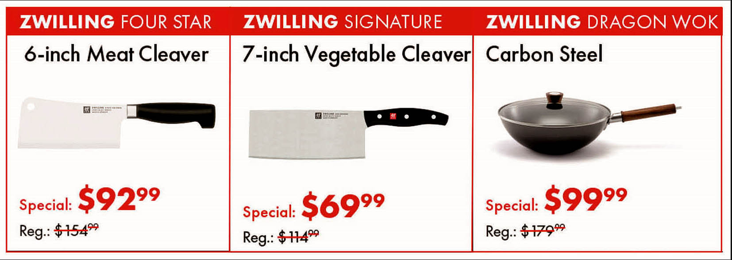 '즈윌링 J.A. 헨겔스'가 '쌍둥이표 칼' 등 인기 제품을 최대 75%까지 할인가에 판매하는 창고 정리 파격 세일을 실시해 화제가 되고 있다. [사진 즈윌링 J.A. 헨겔스]