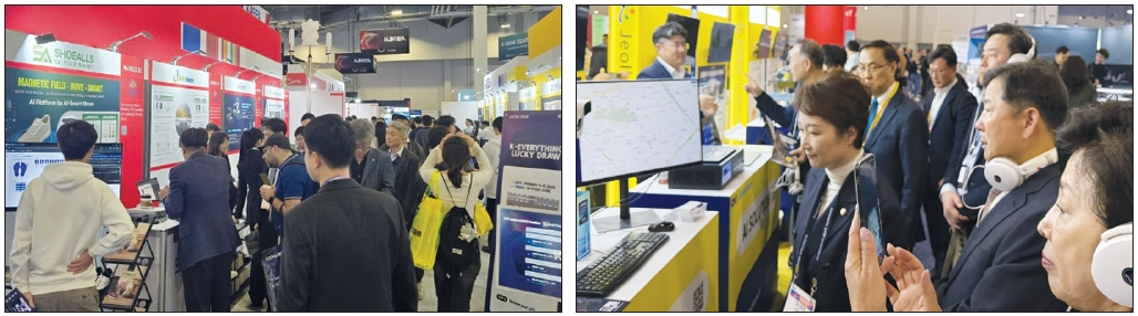 CES 2026에서 관람객들이 몰린 충남관(왼쪽)과 전남관. [각 지자체 제공]