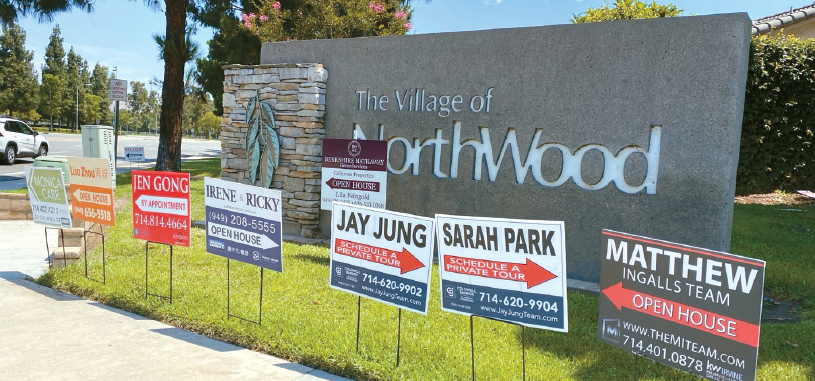 올해 주택 시장이 본격 반등할 것으로 전망됐다. 오렌지카운티 지역에 내걸린 오픈하우스 홍보물들. 박낙희 기자