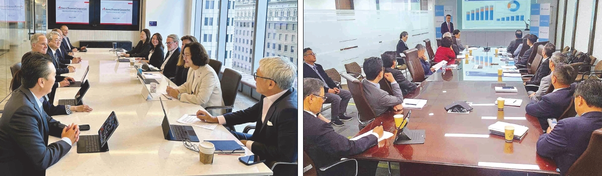 한미은행(왼쪽)과 PCB뱅크가 27일 오전 주주총회를 열고 이사진 재승인 등 안건을 처리했다. 은행들은 지난해의 도약을 바탕으로 올해도 높은 성과를 이루자고 결의했다.           [한미은행 제공], 최인성 기자 