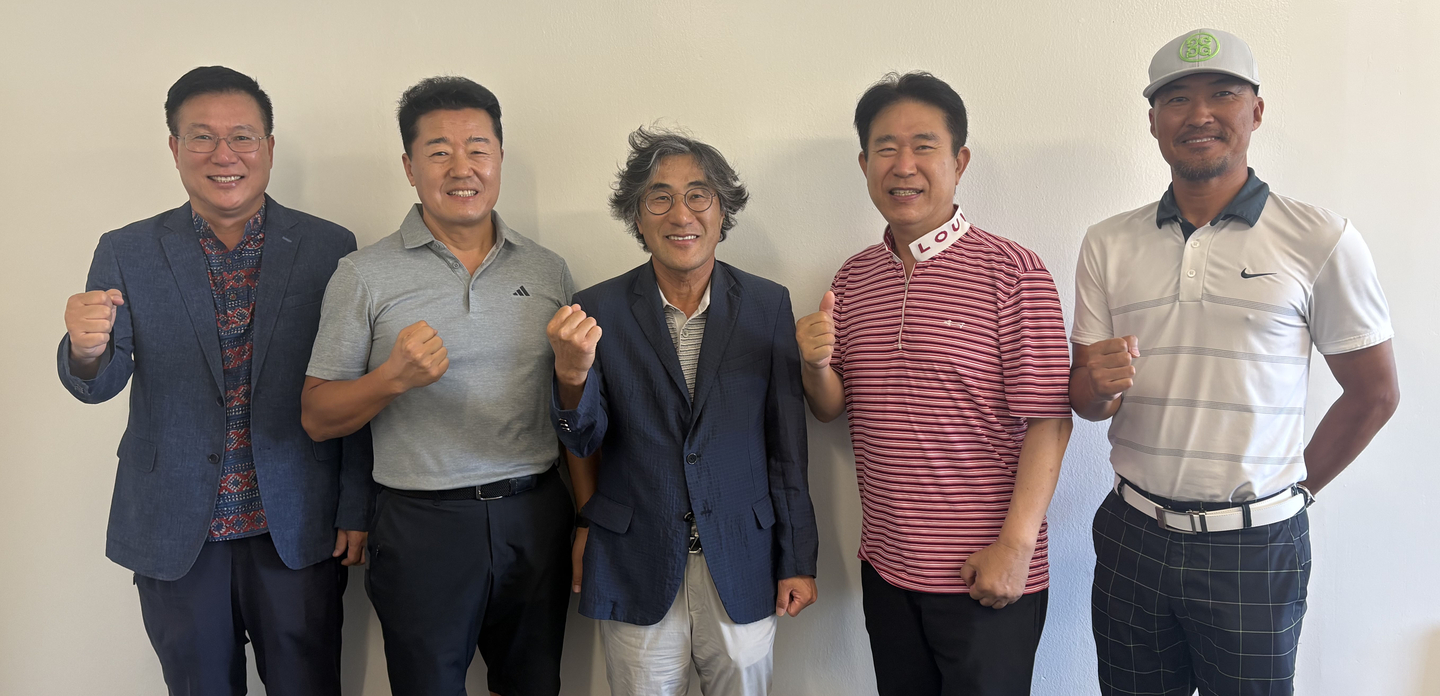 통일3000재단 관계자들. 왼쪽부터 차흥주 이사, 김재석 사무총장, 오득재 회장, 대니얼 정 이사, 토머스 김 준비위원장.