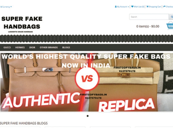 짝퉁 가방 판매 사이트인 'superfakehandbags.net'. [웹사이트 캡처]