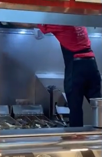 Panda Express Staff Sparks Hygiene Controversy Cleaning Fryer While Cooking