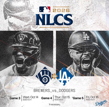 LA 다저스와 밀워키 브루어스가 11일 오후 5시 밀워키 아메리칸 패밀리 필드에서 NLCS 1차전을 벌인다. [LA다저스 인스타그램]
