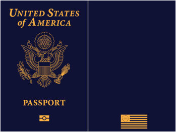 2028년 도입 예정인 새 미국 여권 표지 디자인. 상단의 ‘United States of America’ 문구와 확대된 미국 국장, 하단의 ‘PASSPORT’ 표기와 건국 250주년을 상징하는 성조기 문양이 배치됐다. [U.S. State Department 공식 웹사이트 캡쳐]